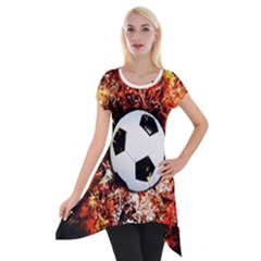 Football  Short Sleeve Side Drop Tunic by Valentinaart