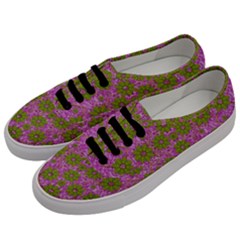 Paradise Flowers In Bohemic Floral Style Men s Classic Low Top Sneakers by pepitasart