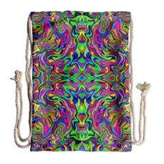 Colorful-15 Drawstring Bag (large) by ArtworkByPatrick