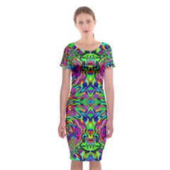 Colorful-15 Classic Short Sleeve Midi Dress by ArtworkByPatrick