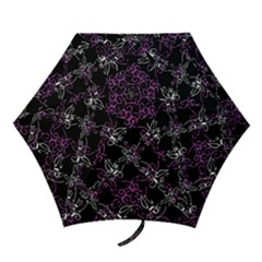 Dark Intersecting Lace Pattern Mini Folding Umbrellas by dflcprints