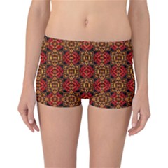 Colorful Ornate Pattern Design Reversible Boyleg Bikini Bottoms by dflcprints