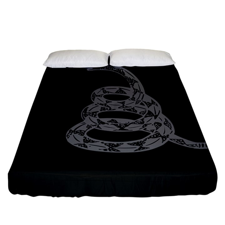 Gadsden Flag Don t tread on me Fitted Sheet (Queen Size)