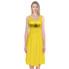 Gadsden Flag Don t Tread On Me Midi Sleeveless Dress