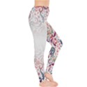 Pink Faded Paisley Prints Leggings  View4