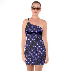 Dark Galaxy Stripes Pattern One Soulder Bodycon Dress by dflcprints