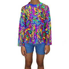 Artwork By Patrick-colorful-18 Kids  Long Sleeve Swimwear by ArtworkByPatrick