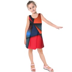 3d And Abstract Kids  Sleeveless Dress