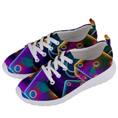 3d Cube Dice Neon Women s Lightweight Sports Shoes