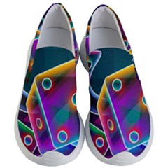 3d Cube Dice Neon Women s Lightweight Slip Ons