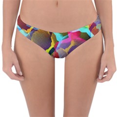 3d Pattern Mix Reversible Hipster Bikini Bottoms