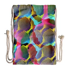 3d Pattern Mix Drawstring Bag (large) by Sapixe