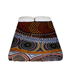 Aboriginal Traditional Pattern Fitted Sheet (full/ Double Size)