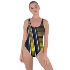 Abstract Multicolor Vectors Flow Lines Graphics Bring Sexy Back Swimsuit