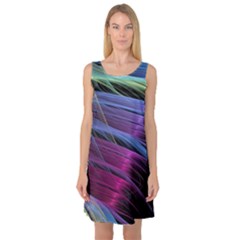 Abstract Satin Sleeveless Satin Nightdress by Sapixe