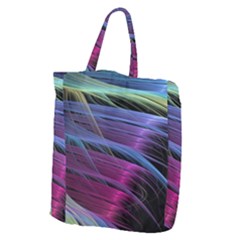 Abstract Satin Giant Grocery Zipper Tote