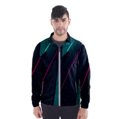 Abstract Green Purple Wind Breaker (men) by Sapixe