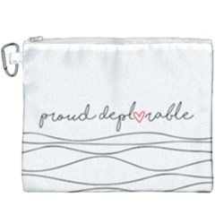 Proud Deplorable MAGA Women for Trump with Heart and handwritten text Canvas Cosmetic Bag (XXXL)