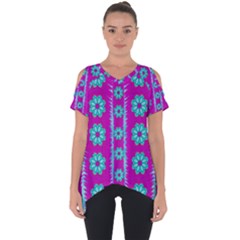 Fern Decorative In Some Mandala Fantasy Flower Style Cut Out Side Drop Tee by pepitasart