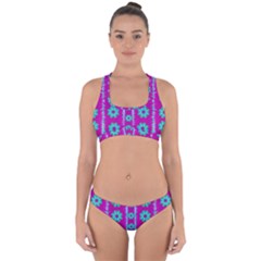 Fern Decorative In Some Mandala Fantasy Flower Style Cross Back Hipster Bikini Set by pepitasart