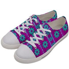 Fern Decorative In Some Mandala Fantasy Flower Style Women s Low Top Canvas Sneakers by pepitasart