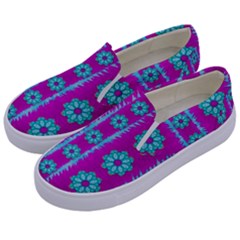 Fern Decorative In Some Mandala Fantasy Flower Style Kids  Canvas Slip Ons by pepitasart