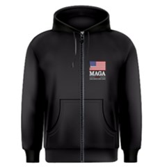 Maga Make America Great Again With Us Flag On Black Men s Zipper Hoodie by snek