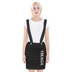 Maga Make America Great Again With Us Flag On Black Braces Suspender Skirt by snek