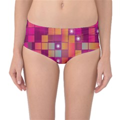 Abstract Background Colorful Mid-waist Bikini Bottoms