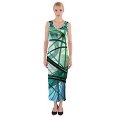 Abstract Fitted Maxi Dress