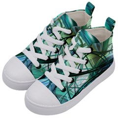 Abstract Kid s Mid-top Canvas Sneakers