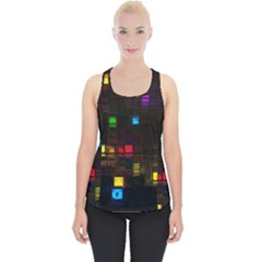 Abstract 3d Cg Digital Art Colors Cubes Square Shapes Pattern Dark Piece Up Tank Top