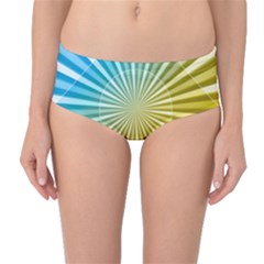 Abstract Art Art Radiation Mid-waist Bikini Bottoms