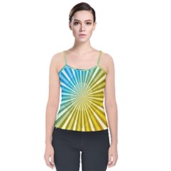 Abstract Art Art Radiation Velvet Spaghetti Strap Top