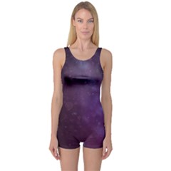 Abstract Purple Pattern Background One Piece Boyleg Swimsuit by Sapixe