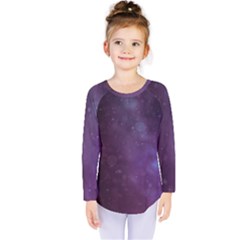 Abstract Purple Pattern Background Kids  Long Sleeve Tee