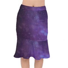 Abstract Purple Pattern Background Mermaid Skirt