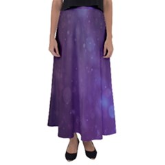 Abstract Purple Pattern Background Flared Maxi Skirt