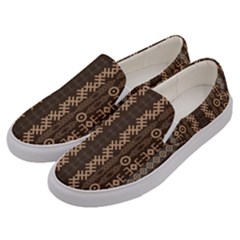 African Style Vector Pattern Men s Canvas Slip Ons