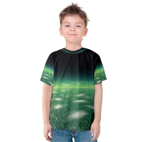 Alien Orbit Kids  Cotton Tee by Sapixe