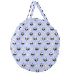 Alien Pattern Giant Round Zipper Tote