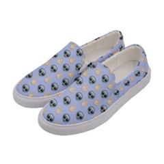 Alien Pattern Women s Canvas Slip Ons by Sapixe