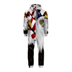American Eagle Flag Sticker Symbol Of The Americans Hooded Jumpsuit (kids)