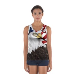 American Eagle Flag Sticker Symbol Of The Americans Sport Tank Top  by Sapixe