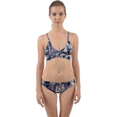 Army Camo Pattern Wrap Around Bikini Set