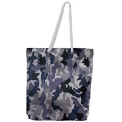 Army Camo Pattern Full Print Rope Handle Tote (large)