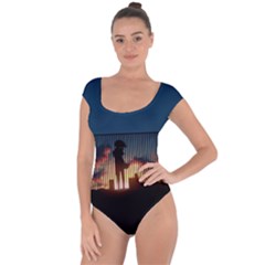 Art Sunset Anime Afternoon Short Sleeve Leotard 