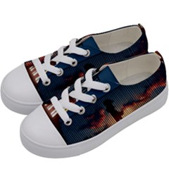 Art Sunset Anime Afternoon Kids  Low Top Canvas Sneakers