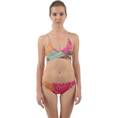 Art Abstract Pattern Wrap Around Bikini Set by Sapixe