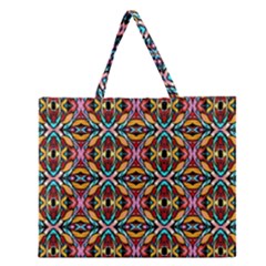 Colorful-20 Zipper Large Tote Bag by ArtworkByPatrick